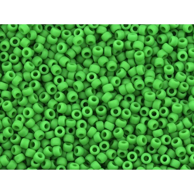 TOHO Bead Round 11/0, Matte Opaque Avocado, 2.5-Inch Tube