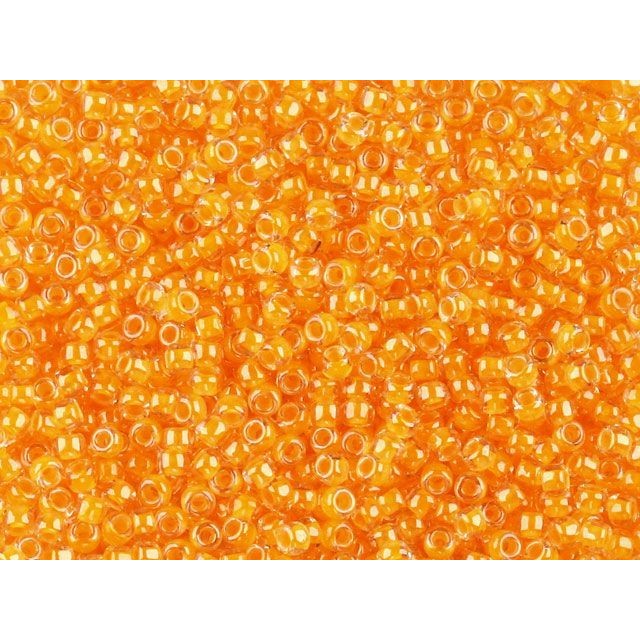 TOHO Bead Round 11/0, Luminous Melon Lined Crystal, 2.5-Inch Tube