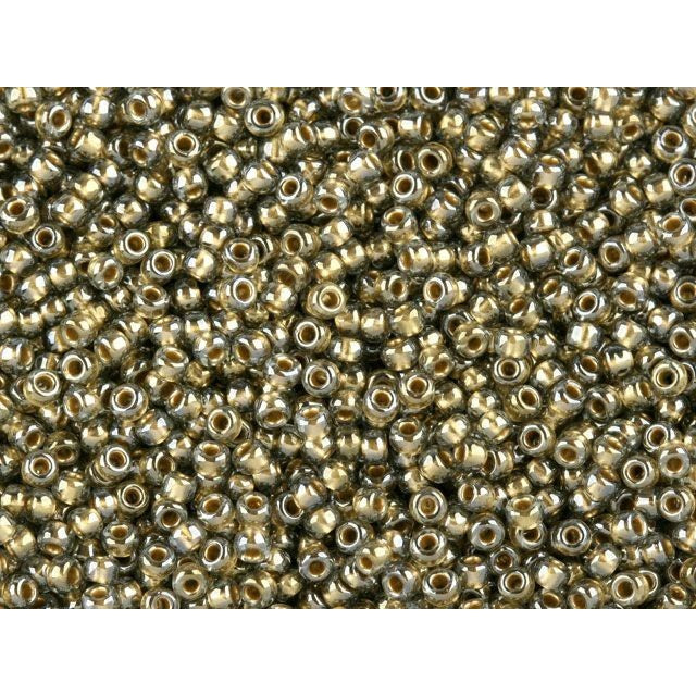 TOHO Bead Round 11/0, Gold Lined Black Diamond, 2.5-Inch Tube