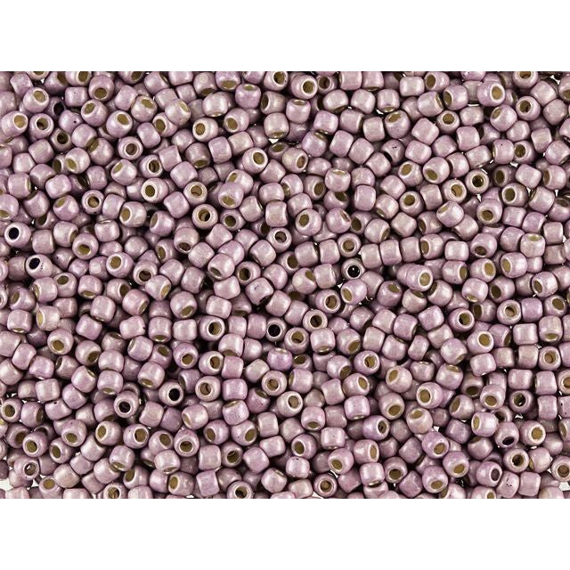 TOHO Round Bead 11/0 PermaFinish Matte Galvanized Lilac 2.5-Inch Tube