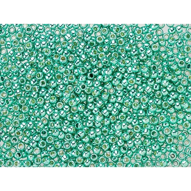 TOHO Bead Round 11/0, Galvanized Green Tea PermaFinish 2.5-Inch Tube