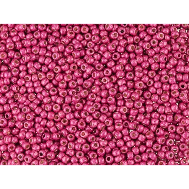 TOHO Round Bead 11/0 PermaFinish Matte Galvanized Orchid 2.5-Inch Tube