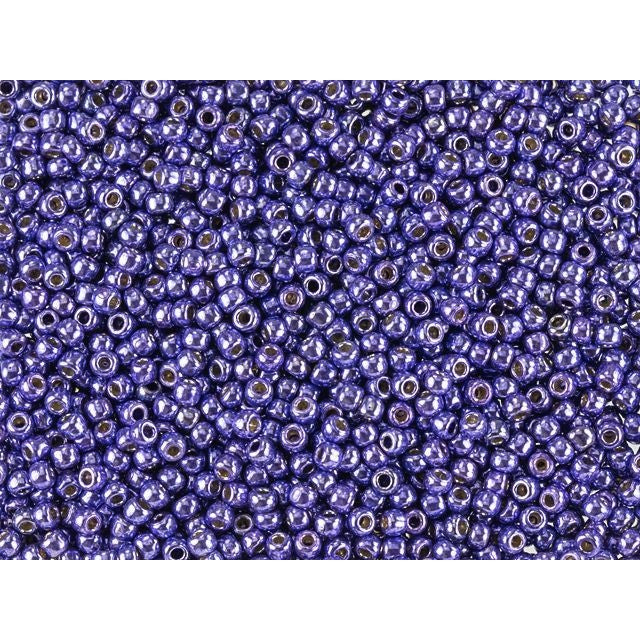 TOHO Round Bead 11/0 PermaFinish Galvanized Violet 2.5-Inch Tube