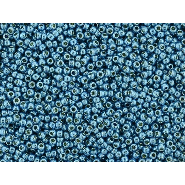 TOHO Round Bead 11/0 PermaFinish Galvanized Aqua Sky 2.5-Inch Tube