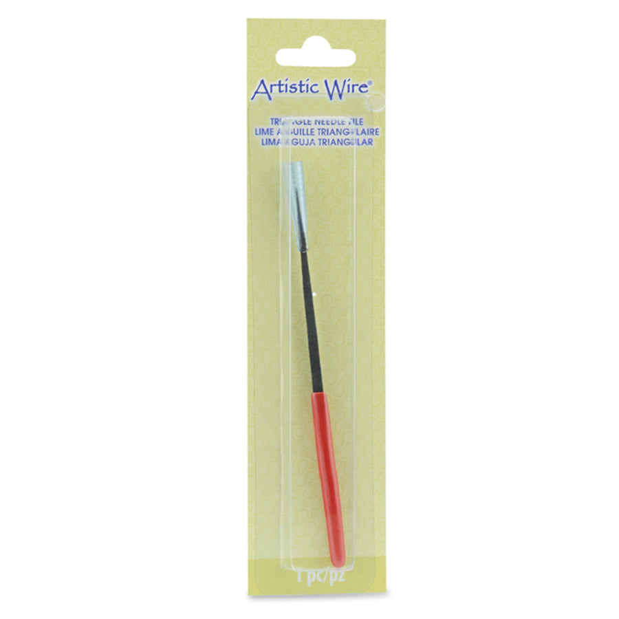 Triangle Needle File with Dipped PVC Handle