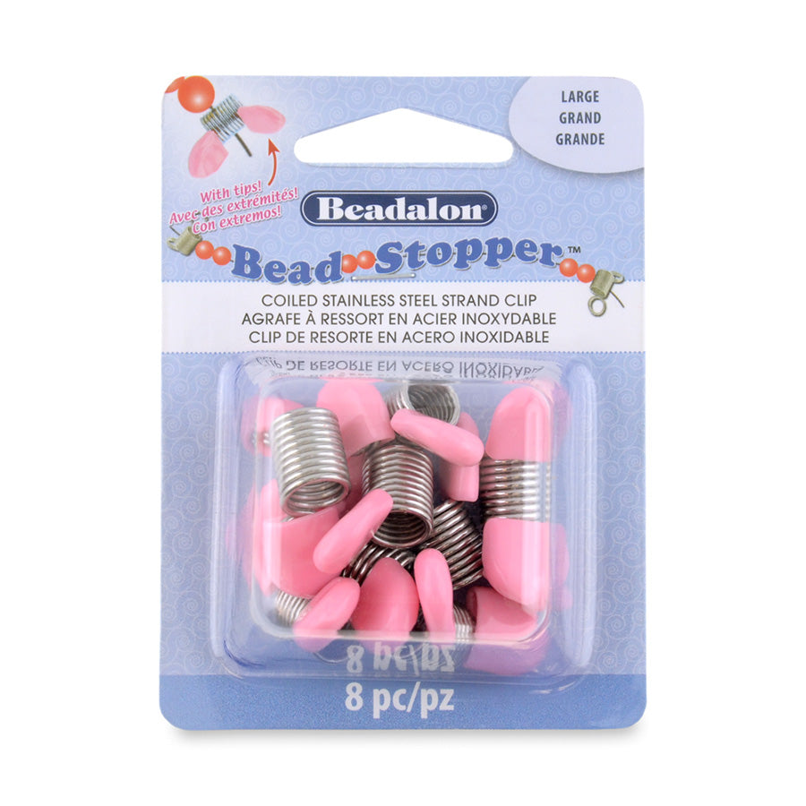Beadalon Bead Stoppers Combo Pack - 4 Large, 4 Small Coiled