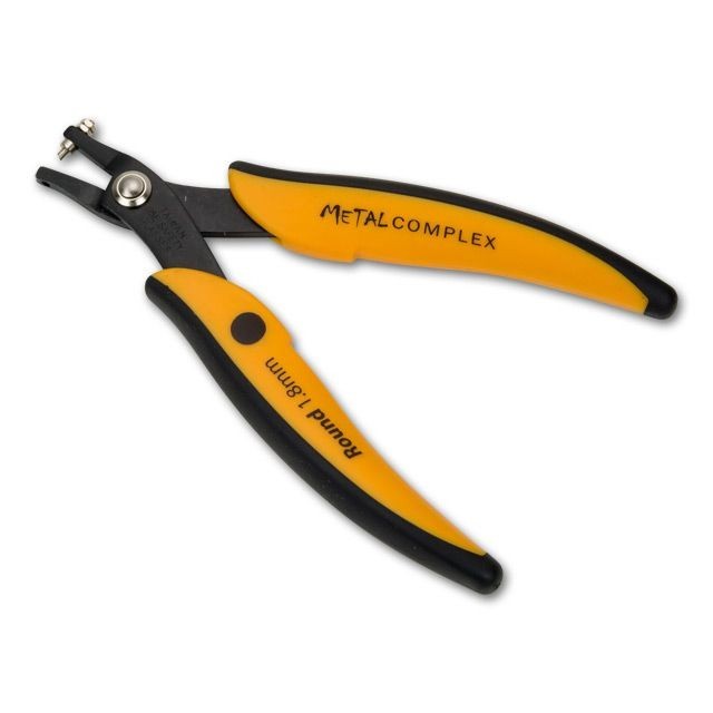 Metal Complex 1.8mm Round Hole Punch Pliers with 1 Extra Pin Set