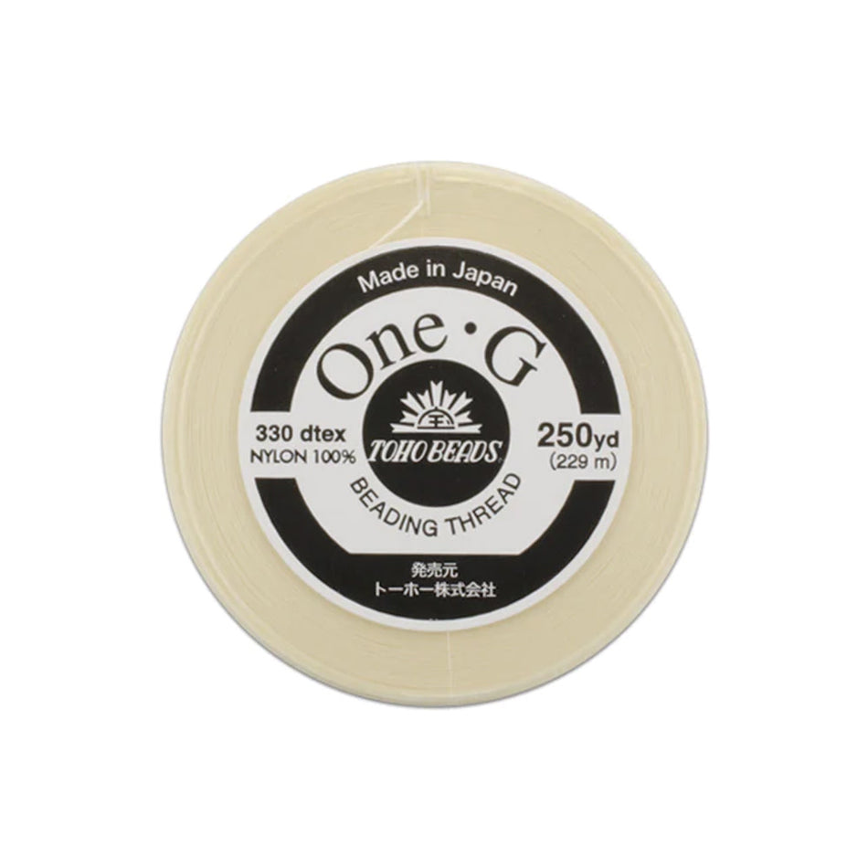 TOHO One-G Thread 250 Yard Spool, Cream