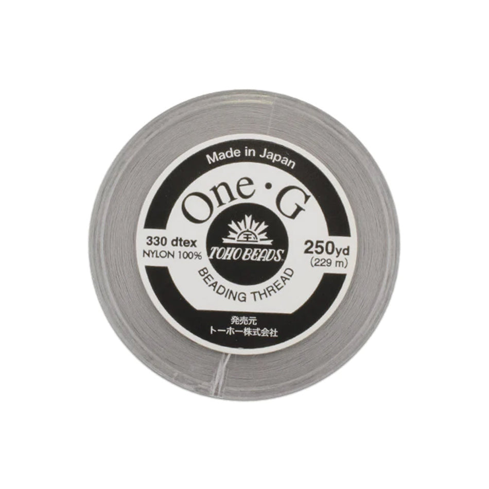 TOHO One-G Thread 250 Yard Spool, Light Gray