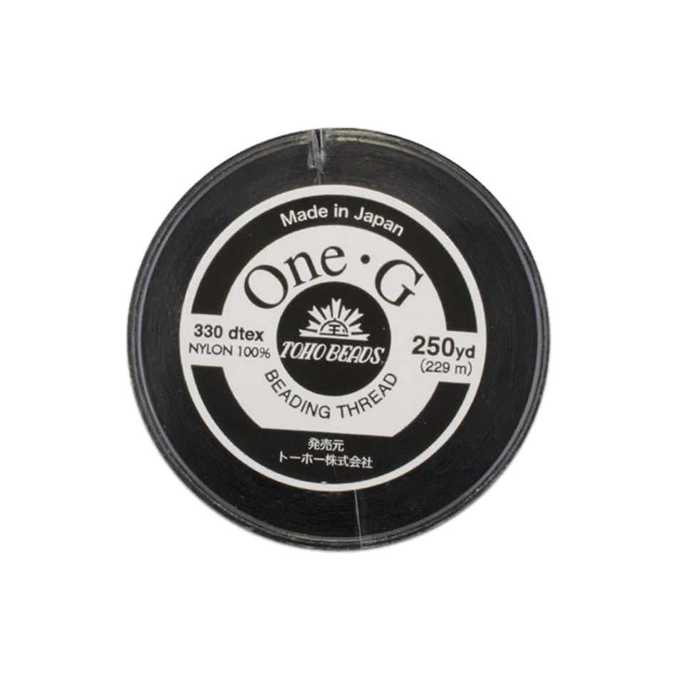 TOHO One-G Thread 250 Yard Spool, Black