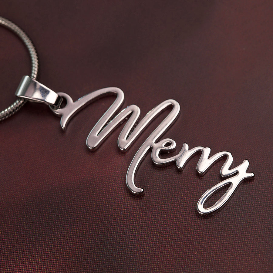 38x15mm Merry Charm with Bail - Rhodium Plated