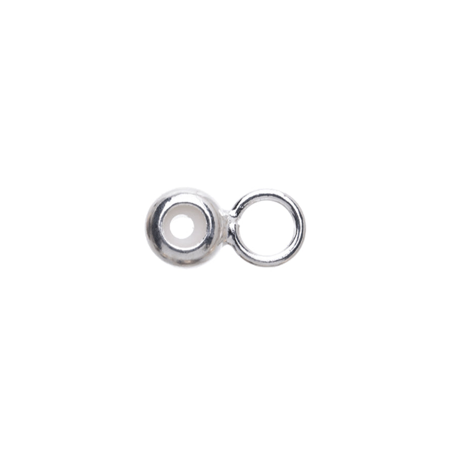 4mm Smart Bead for 1.25mm Chain or Cord - Silver Plated