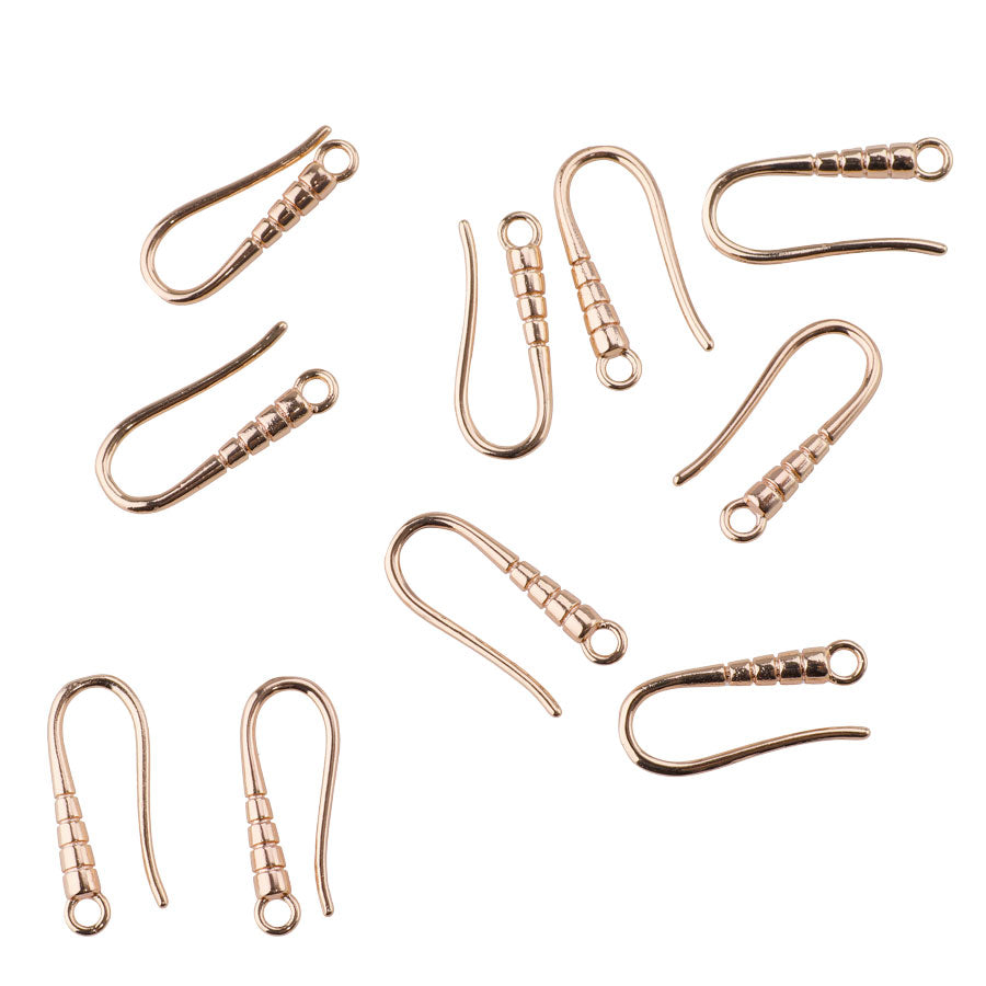 20mm Gold Plated French Hook Ear Wire with Loop (10 Pieces)