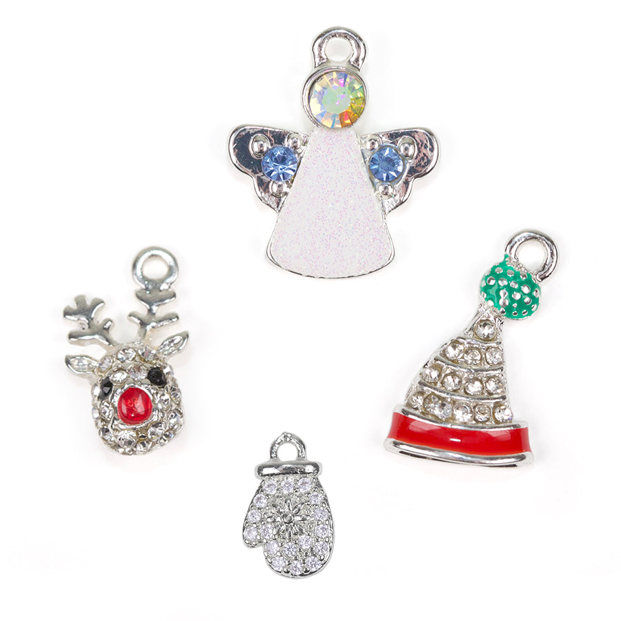 Believe in the Magic of the Season 4 Piece Charm Set in Silver