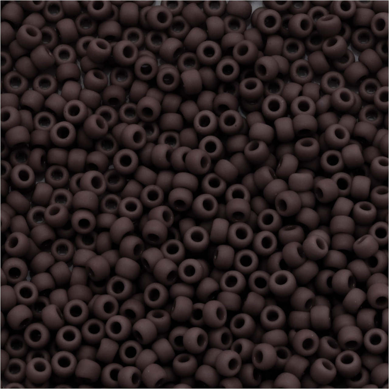 TOHO Bead Round 11/0 Matte Opaque Brown, 2.5-Inch Tube