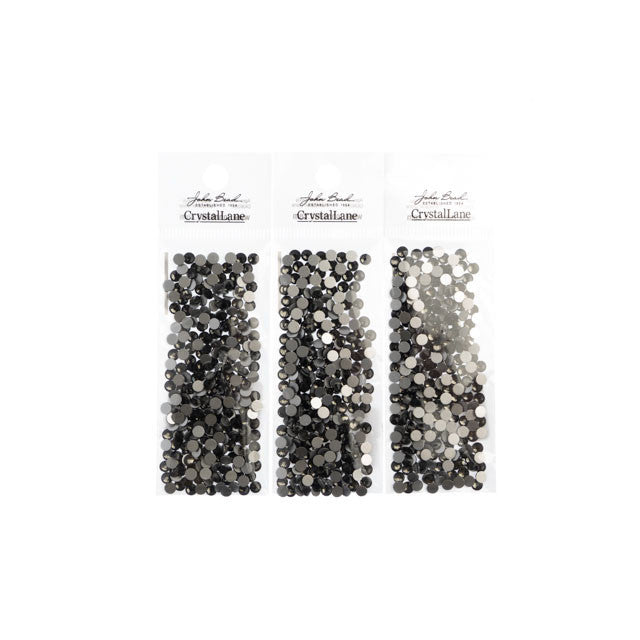 Crystal Lane Flatback Rhinestones ss16 (4mm) - Black Diamond (288pcs)