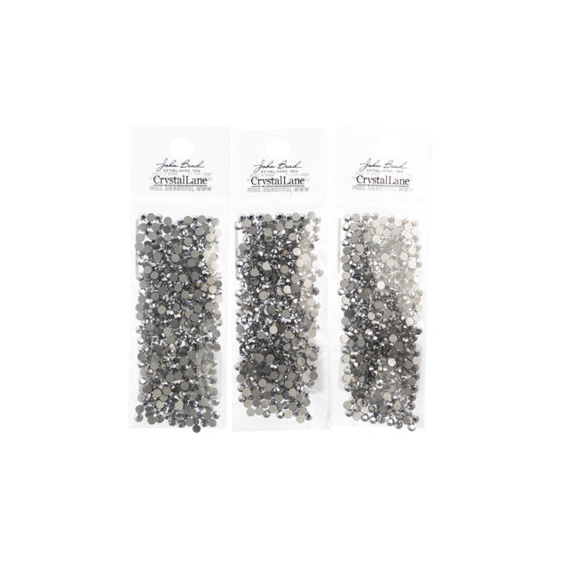 Crystal Lane Flatback Rhinestones ss12 (3mm) - Metallic Silver (432pcs)