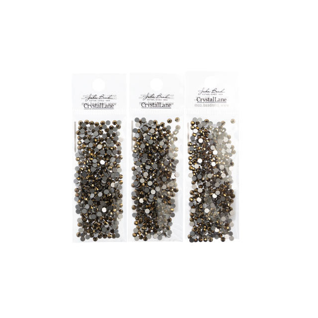 Crystal Lane Flatback Rhinestones ss12 (3mm) - Metallic Gold (432pcs)