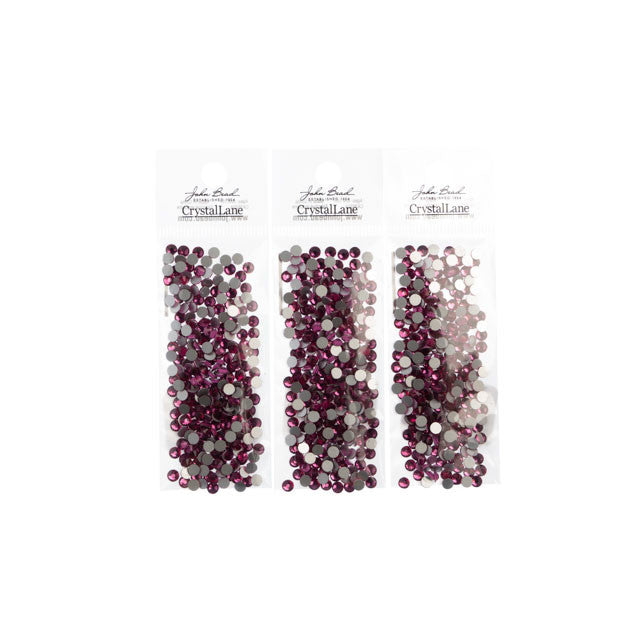 Crystal Lane Flatback Rhinestones ss16 (4mm) - Fuchsia (288pcs)