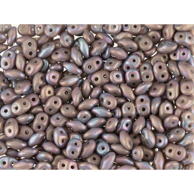 SuperDuo 2 x 5mm Ashen Gray Matte Nebula 2-Hole Seed Bead 2.5-Inch Tube