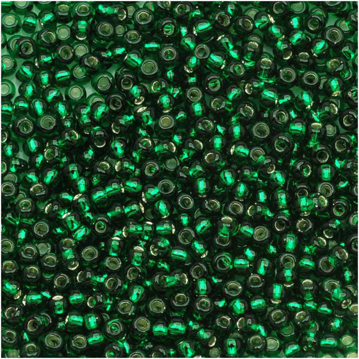 TOHO Bead Round 11/0 Silver-Lined Emerald, 2.5-Inch Tube