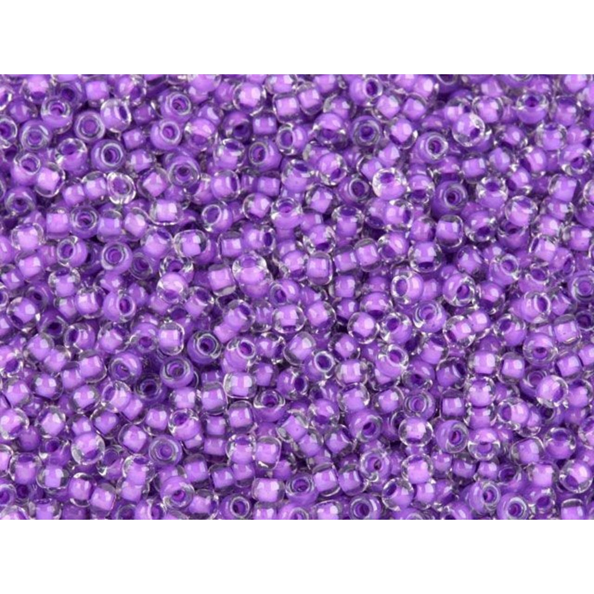 TOHO Bead Round 11/0 Wisteria Lined Crystal, 2.5-Inch Tube