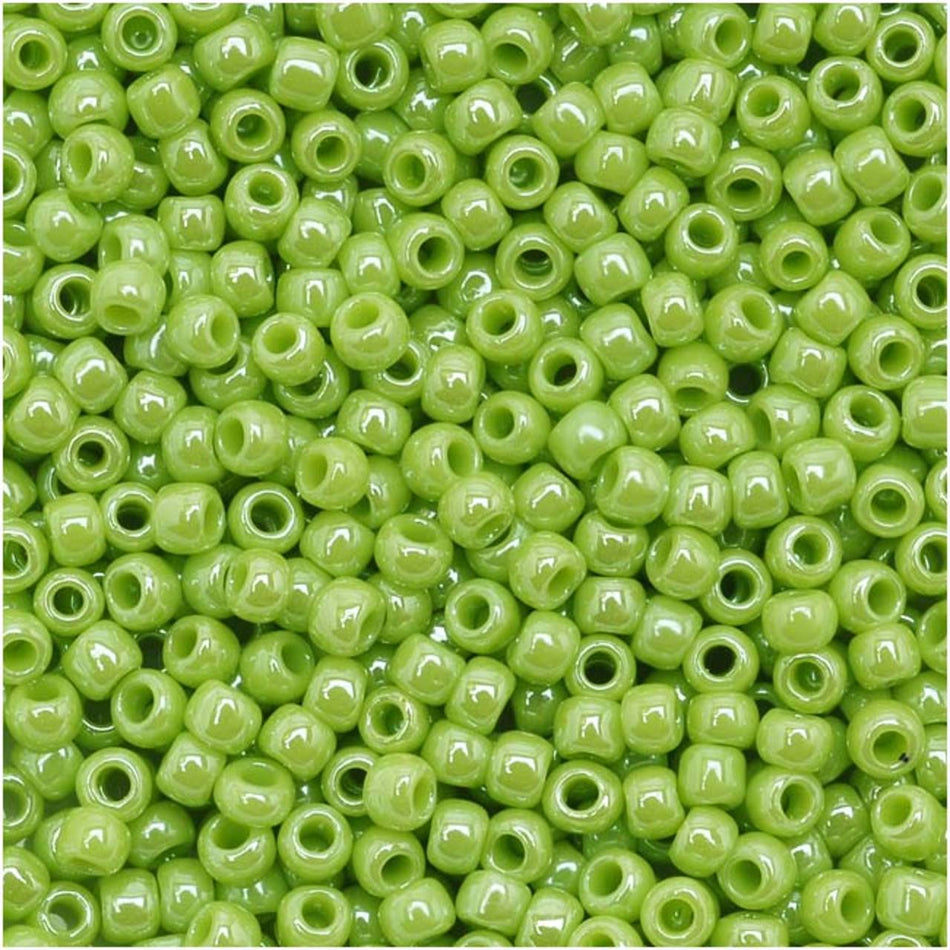 TOHO Bead Round 11/0 Opaque-Lustered Sour Apple, 2.5-Inch Tube