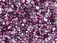2mm Mirror Orchid Faceted Czech Fire Polish Beads