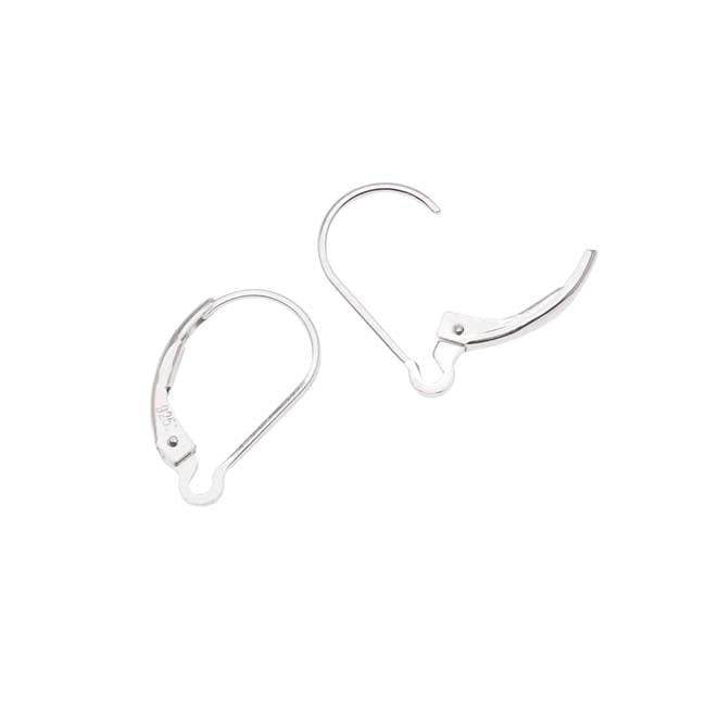 Earring Findings, Interchangeable Lever-Backs 16x10mm, Sterling Silver (1 Pair)