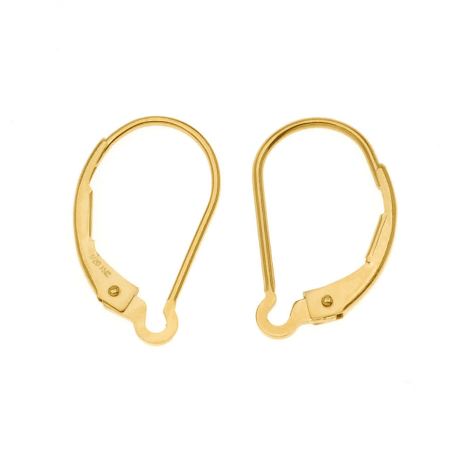 Earring Findings, Interchangeable Lever-Backs 16x10mm, 14K Gold-Filled  (1 Pair)