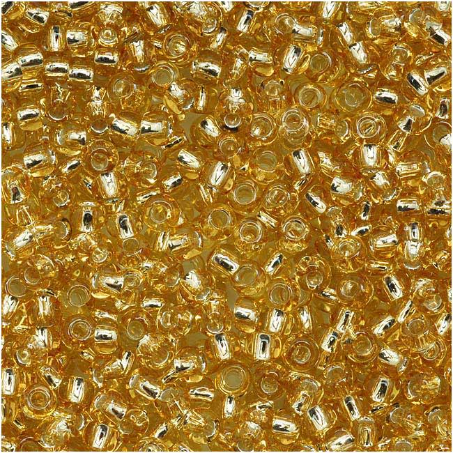 TOHO Round Seed Beads 11/0 22 Silver Lined Lt Topaz