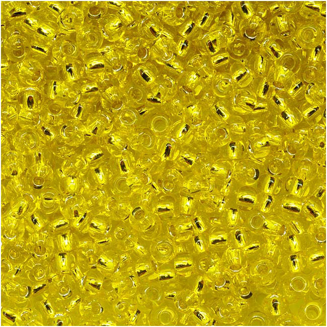 TOHO Round Seed Beads 11/0 32 Silver Lined Lemon