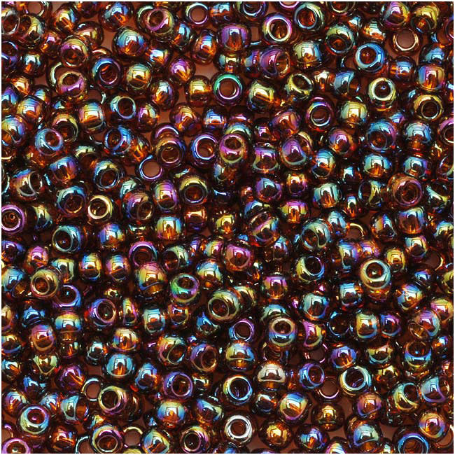 TOHO Round Seed Beads 11/0 177 Transparent Rainbow Smoky Topaz