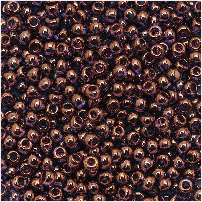 TOHO Round Seed Beads 11/0 201 Gold Lustered Amethyst