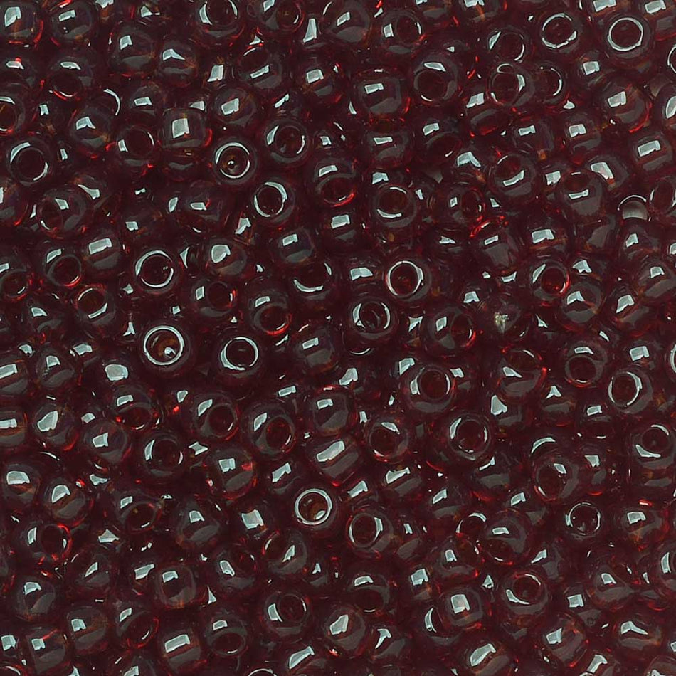 TOHO Seed Beads, Round 11/0, 5D, Transparent Garnet