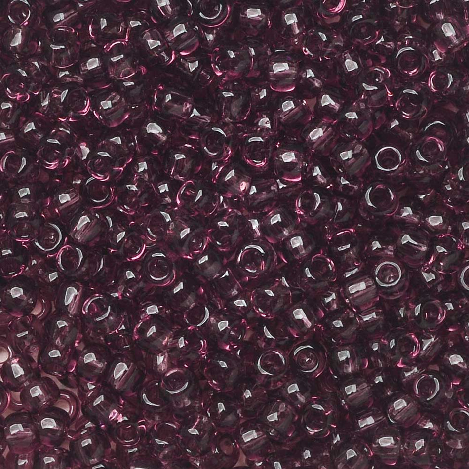 TOHO Seed Beads, Round 11/0, 6B, Transparent Medium Amethyst