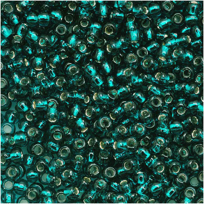 TOHO Round Seed Beads 11/0 27BD Silver Lined Teal