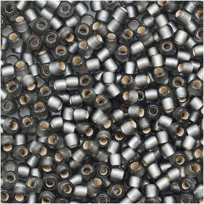 TOHO Round Seed Beads 11/0 29BF Silver Lined Frosted Gray