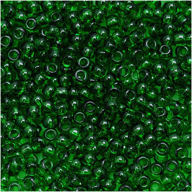 TOHO Round Seed Beads 11/0 7B Transparent Grass Green