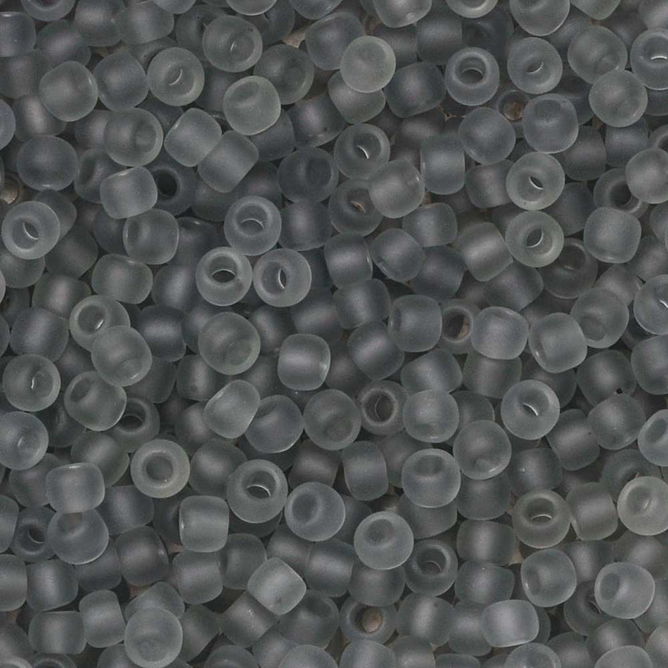 TOHO Seed Beads, Round 11/0, 9F, Transparent Frosted Light Gray