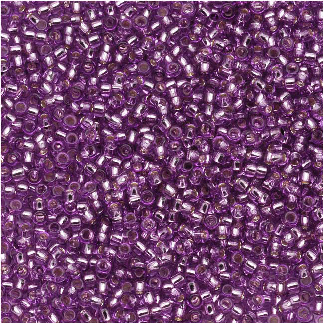 TOHO Round Seed Beads 11/0 2219, Silver Lined Light Grape