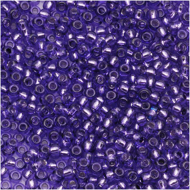 TOHO Round Seed Beads 11/0 2224, Silver Lined Purple