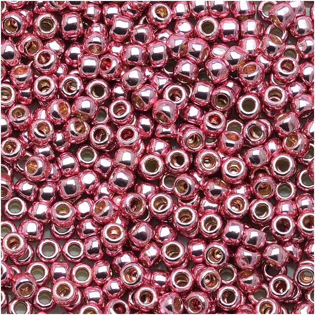 TOHO Round Seed Beads 11/0 PF553, - Permanent Finish Galvanized Pink Lilac