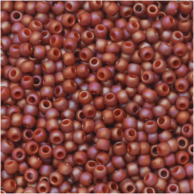 TOHO Seed Beads, Round 11/0, Semi Glazed, Rainbow Orange