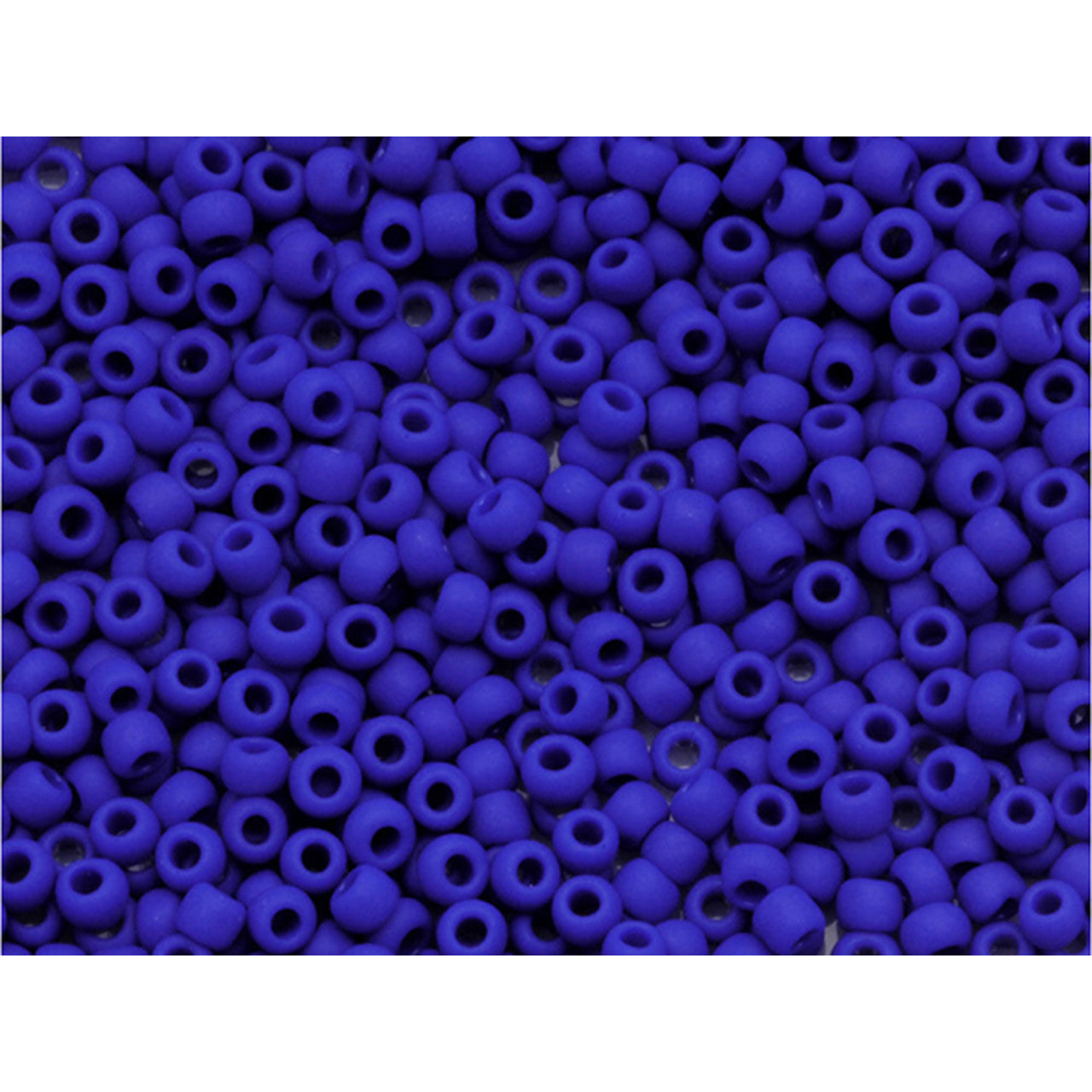 Toho 11/0 Round Seed Bead Opaque Frosted Navy Blue, 2.5-Inch Tube