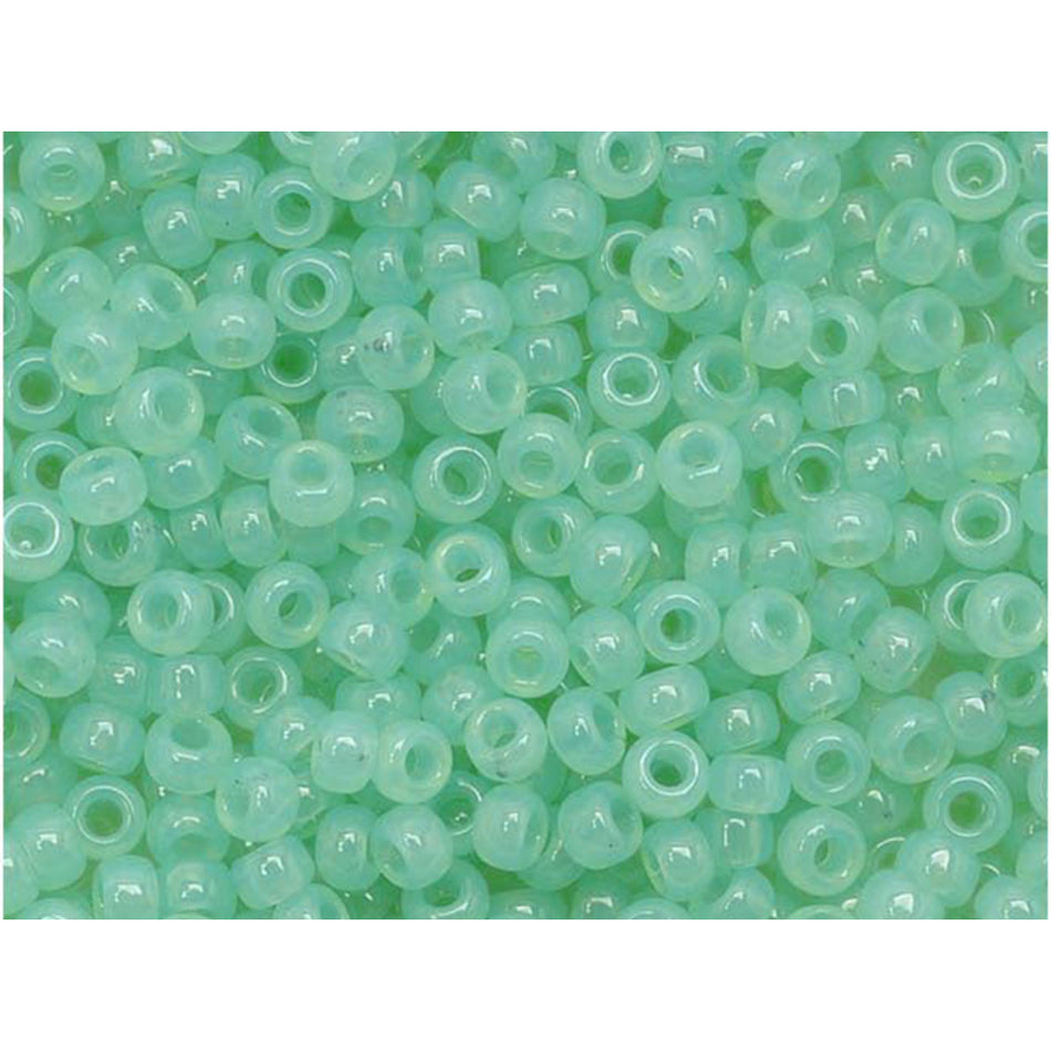 Toho 11/0 Round Seed Bead Milky Kiwi, 2.5-Inch Tube