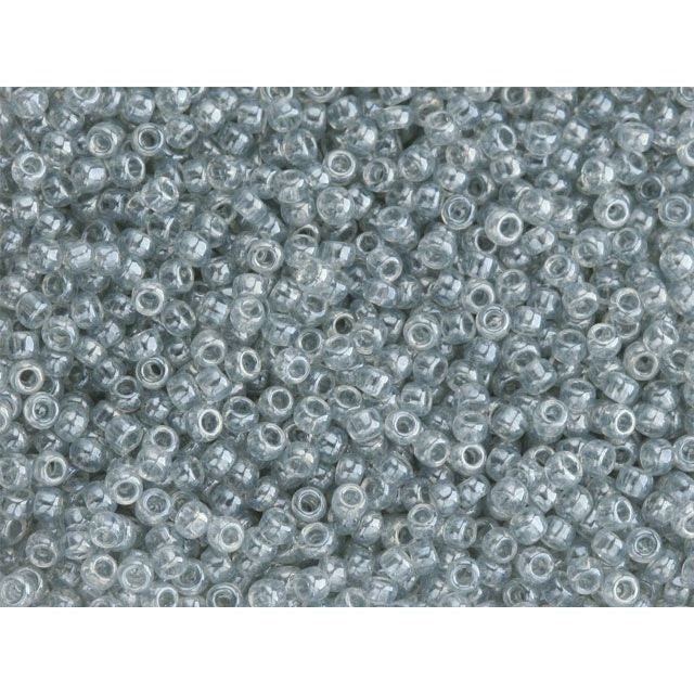 TOHO Bead Round 11/0, Transparent Lustered Light Gray 2.5-Inch Tube