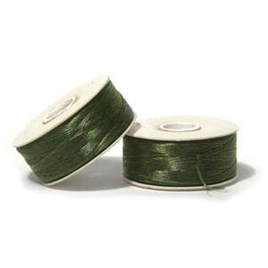 NYMO Nylon Beading Thread Size D for Delica Beads Olive Green 64YD