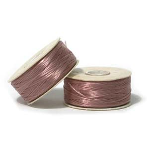 NYMO Nylon Beading Thread Size D for Delica BeadsRose Pink Mauve 64YD