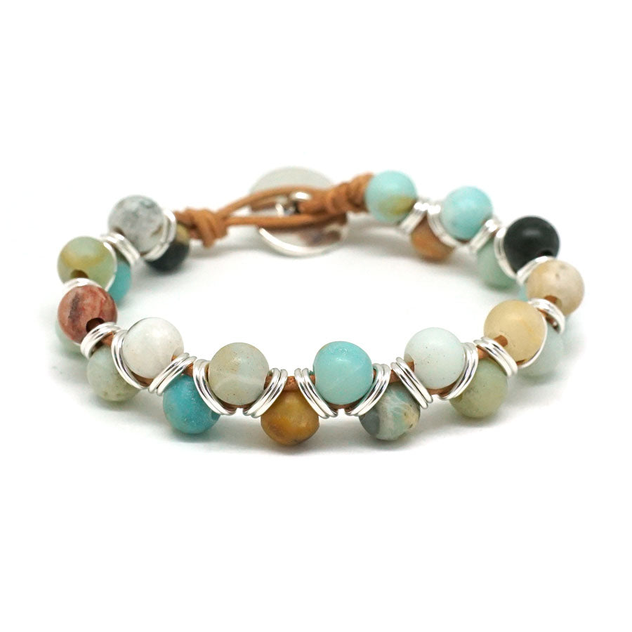 Black Gold Amazonite Premium Chevron Bracelet Kit from Diakonos Designs - Goody Beads